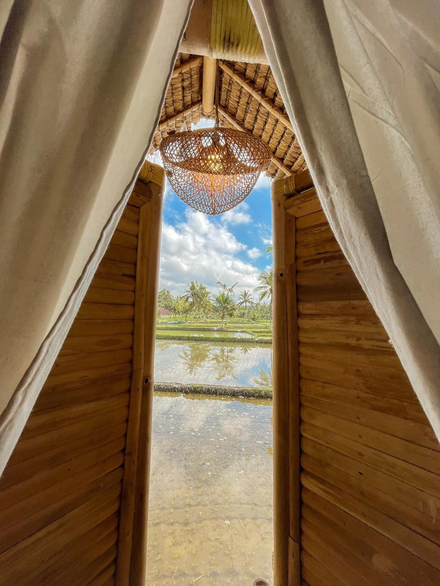 Kawig Bamboo House - Ricefield View, Eco Bamboo Home Tampaksiring ภายนอก รูปภาพ